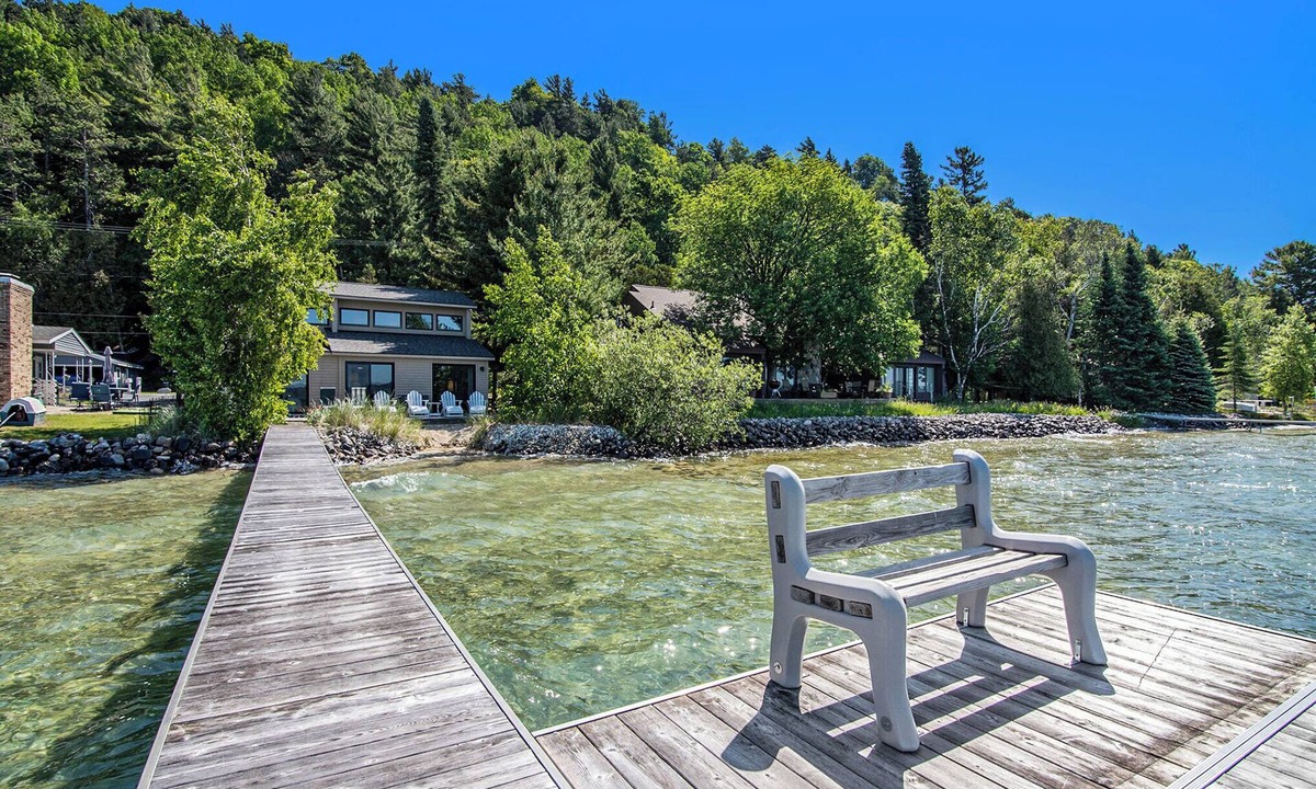 Lake Township House | Beautiful Beachfront Home and Sauna on Crystal Lake