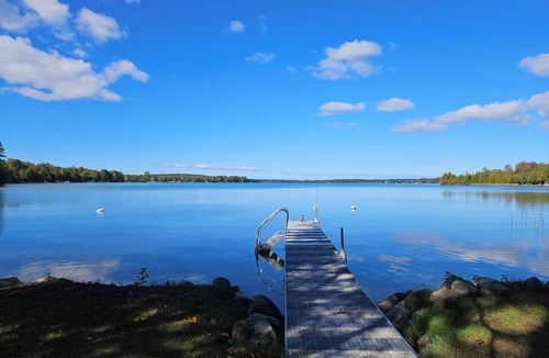 Lake Leelanau Cabin | Cozy waterfront sunset cottage on Lake Leelanau. Air, Near Leland.