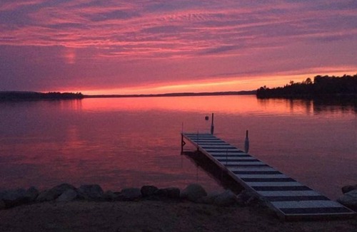 Lake Leelanau Cabin | Cozy waterfront sunset cottage on Lake Leelanau. Air, Near Leland.