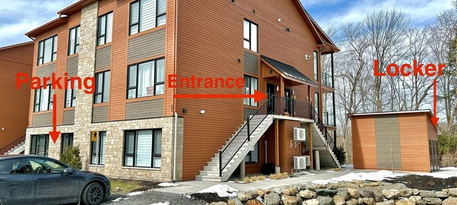 3rd Floor New Construction - Prime Location with Ski Shuttle Bus on Site in Bromont