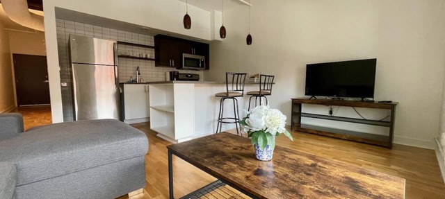 A historic 900 square foot Atrium loft in the heart of the Old Market in Omaha