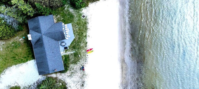 Beautiful Lakefront Cottage with Fire Pit in St. Ignace, Michigan in St. Ignace