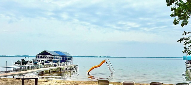 Detroit Lake South Shore - Sandy Beach, 2 Cabins, Slide & Fire Pit in Detroit Lakes