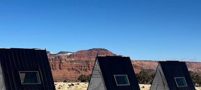 Dog-Friendly A-Frame Cabin with Incredible Red Rock Views in Teasdale, UT in Teasdale