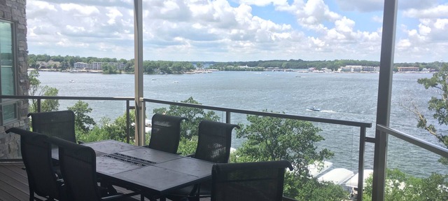 Great views! Third floor end unit - Indoor parking! in Arnolds Park