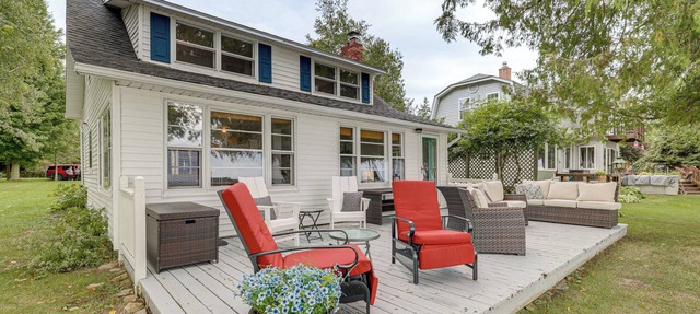 Lake Huron Haven: Private Shoreline, Deck & Views! in Harbor Beach