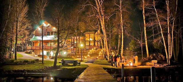 Lakefront secluded mult-family retreat with game room and two cabins. in Townsend