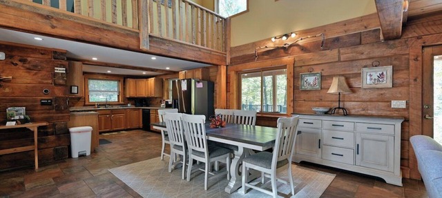 Luxury Forest Retreat + Waterfall, Private Lake, 100 acres, Trails, Fireplace in Iron River