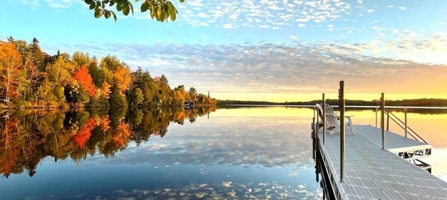 Private Lakefront Stay with Beautiful Sunset Views, Kayaks, & Kid’s Area in Presque Isle