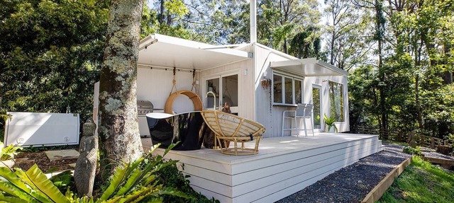 Rainforest Retreat YIN Tiny Home with Ocean Views in Foxground