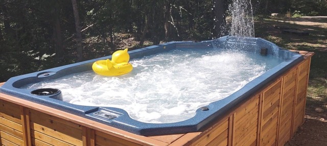 RIVER RENTAL NEW LOG CABIN-POOL SPA ON THE PAINT RIVER-DOCK-CANOES FISH GOLF ORV in Crystal Falls