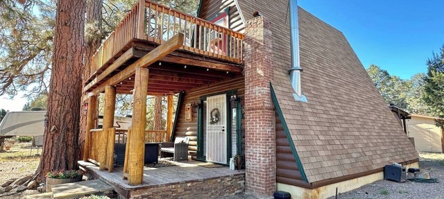 Rustic A-Frame Fenced 1/2 Acre Lot Woodstove! in Heber-Overgaard