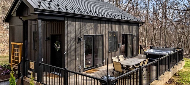 Rustic-Modern Cabin Escape with Hot Tub & Sauna in Great Cacapon, West Virginia in Great Cacapon