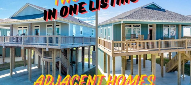 Two Adjacent Cabins Sleeps 18 in Bolivar Peninsula