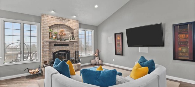 A warm & inviting modern retreat featuring on-site local brews & a home theater. in Kaukauna